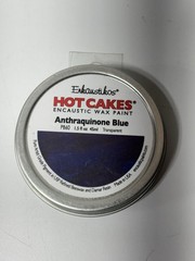 Enkaustikos Hot Cakes Encaustic Wax Paint Anthraquinone Blue 1.5 oz Tin USA made