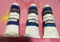 PB33 Manganese Blue + PB28 Cobalt + PB35 Cerulean Permanent Pigments Sealed NOS