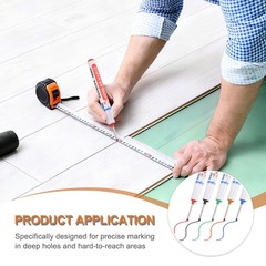 8Pcs Long Head Deep Hole Marker Pens (Black, Blue, Green, Brown)