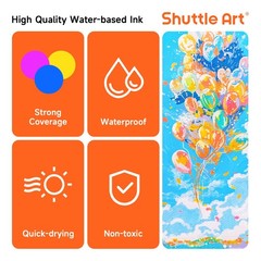 Shuttle Art 48 Colors 1 Count (Pack of 48), 48 Brush Tip and Fine