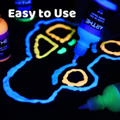 Glow in The Dark Paint, Glow Paint Set of 12 Bright Colors 30ml/1oz, Long Las