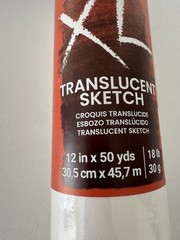 Canson Lightweight Sketch Roll white paper 12in * 50 yards
