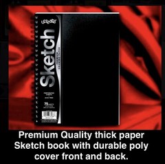 SKETCH Book 12”x 9” Premium Thick Drawing Paper Wire Bound 75 Perforated Sheets