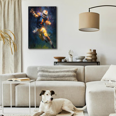 ‘American Football Legend 1’ by Ann Klee Acrylic Glass Wall Art, 24″ X 36″