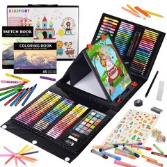 KINSPORY Art Kit, 290 Pack Art Sets Crafts Drawing Coloring kit, Double-Side Tri