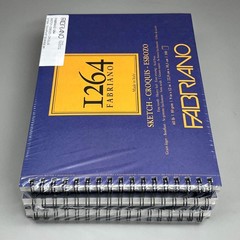 FABRIANO (5 PACK) I264 Sketch Paper Pads 9″ x 12″ ITALY 100 Sheets (500 TOTAL) W
