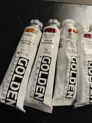 Golden Acrylic Heavy Body Paint 2oz Set Of 8 Lot #52