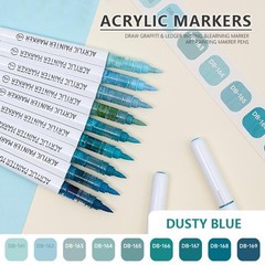 “9-color Acrylic Marker Set with Brush Tip for Diy Art and Crafts”