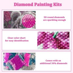 Diamond Art Kits for Adults, White Tiger Diamond Painting Kits for Beginners,