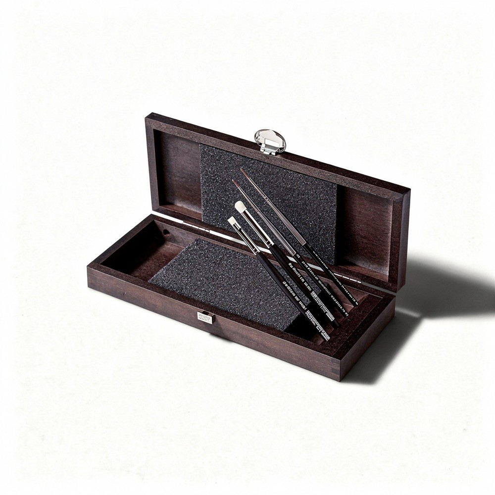 Da Vinci 4027 Miniature Painting Brush Set Kolinsky Sable Drybrush Wood Box