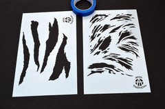 2 PACK Mylar Camo Stencils Camouflage Gun Paint Cerakote Vietnam TIGERSTRIPE