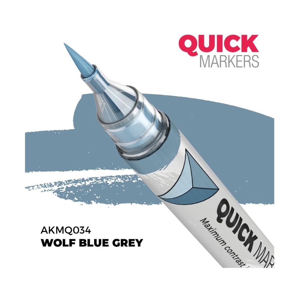 AK Paint Quick Markers Wolf Blue Grey New