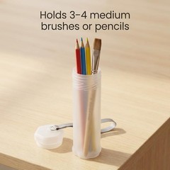 QWORK Extendable Artist Storage Tube – Durable Plastic, 2 Pack 2 Pack, Clear