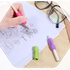 12PCS 3 Concaves Silicone Grippers for Pencil Pen, Ergonomic Comfort Style2