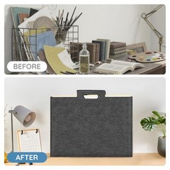 ZKOO Felt Art Portfolio Bag, Large Art Portfolio with Handles, Sturdy Artist …