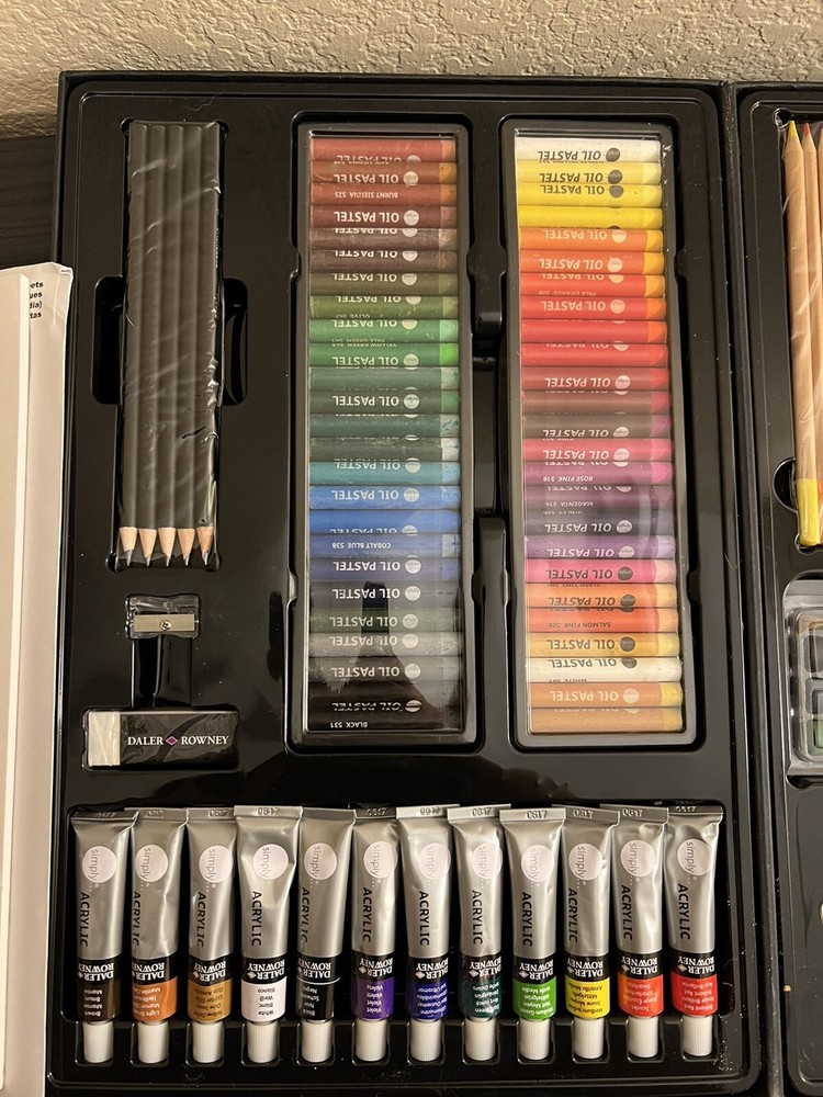 Daler-Rowney Simply 106 Piece Art Set with Easel