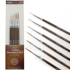 6 PCS Extra Long Fine Tip Rigger Liner Paint Brush Set Script Pinstriping