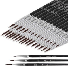 30 Pcs Miniature Detail Paint Brush Set, 3Rd Generation Tiny Liner Brushes, 3 Si