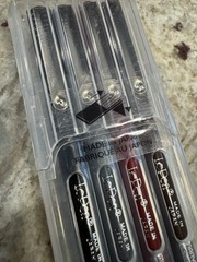 NEW LePen Ink Pen Set 4pc Black Grey Dark Red Brown With Case