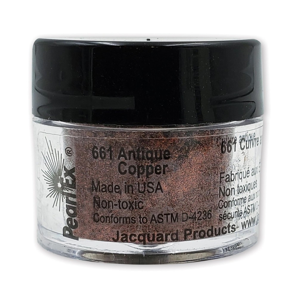 Jacquard Pearl Ex Pigment Powder 3 Grams Antique Copper – Loose Mica Powder for