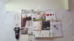 Lot of Miscellaneous Art and Craft Supplies Mixed Items Paint Brush, tags n More