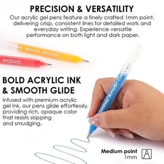 Grabie Coloring Kit, Acrylic Gel Pens Set with Book, Summer Colors