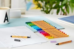 Fineliner – STABILO point 88 MINI – Wallet of 18 – Assorted Colours Pack of 18
