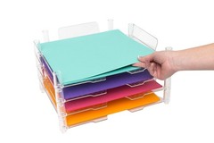 12×12 Inch Paper Trays, for Storing 12 by 12″, Clear