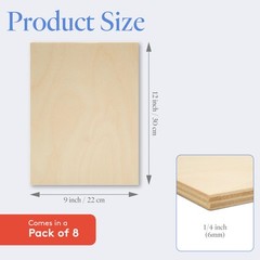 Baltic Birch Plywood, 6 mm 1/4 x 12 x 9 Inch, B/BB Grade Sheets| Woodpeckers