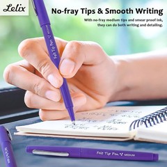 Vibrant Purple Felt Tip Pens for Writing, Drawing – 60 Count