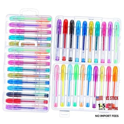 40 Pcs Mini Scented Glitter Gel Pens 20 Colors Tiny Pen Glitter, Neon and