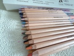 Soft Pastel Pencils 24 Colors Grey Tone Drawing Set Professional Grade