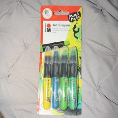 Marabu Art Crayon Mixed Media Set Yellow Blue Green Apple Green Colored Pencils