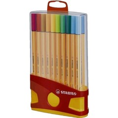 Stabilo Point 88 Fineliner 0.4mm 20 Color Set Parade Casing Fine Writing Draw