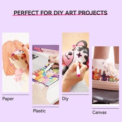 Arrtx 60 Colors Paint Markers Acrylic Paint Pens for Coloring Drawing Anime