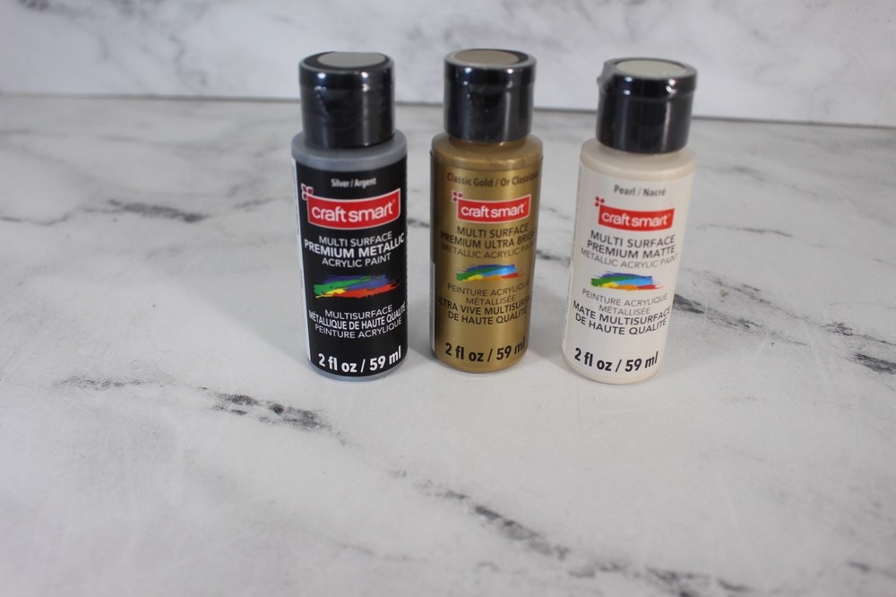Craft Smart Premium Metallic 2 Fl.oz. 3 Bottles Sealed