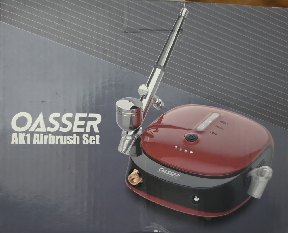 Oasser AK1 Airbrush Set HS-M901 w Air Hose Accessories & Manual