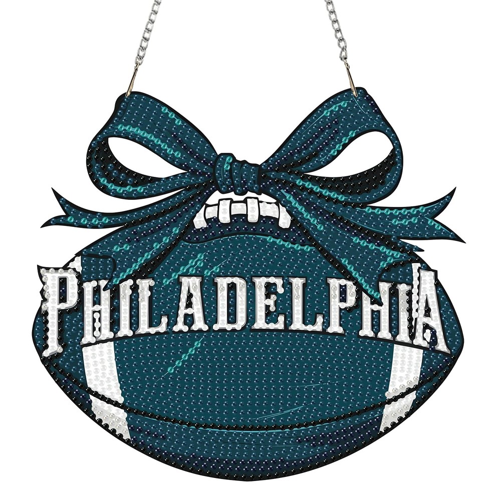 Rertcioph Football Diamond Art Hanging 5.9 x 6.8 x 0.3 inches, Philadelphia