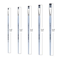 XDT#262 Bright Art Paint Brush ExStiff Nylon Oil Acrylic Watercolor #2#4#6#8#10