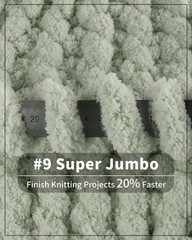 Chunky Yarn Hand Knitting #9 Jumbo 8 Pack oz Sage Green Cozyful Thick Crocheting