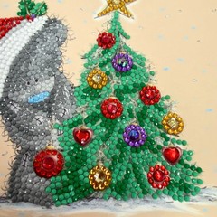 CraftBuddyUS CCK-MTY135: Season Sparkle Tatty Teddy Crystal Art Card Kit 18x18cm