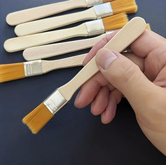 10pcs Nylon Bristle Paint Brush Set Wooden Handle Art Cleaning Tools – NEW
