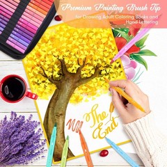 Art Supplies for Adults Kids 72 Colors Dual Tip Brush Fine Tip Markers Art Ki…