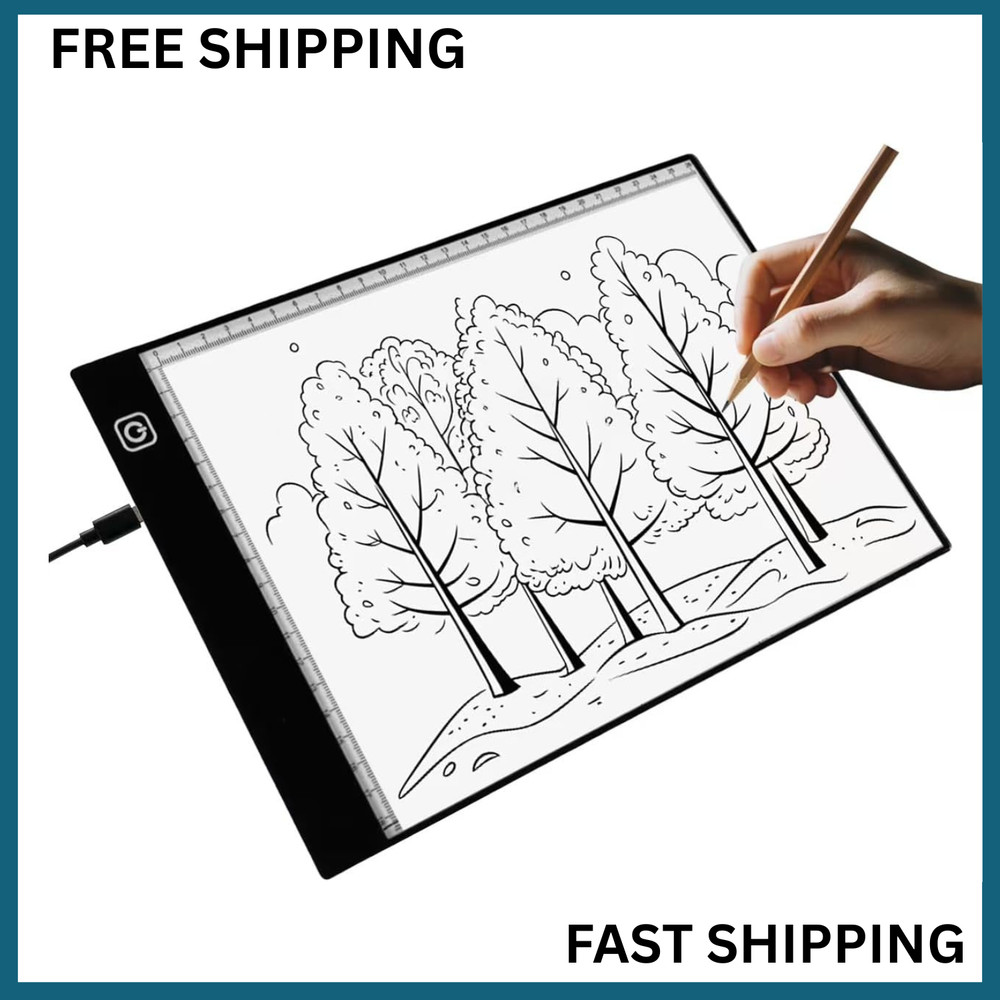 A4 LED Light Box for Tracing and Drawing – Ultra Thin Adjustable Light Table,…