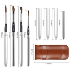 Kolinsky Sable Hair Round Watercolor Paint Brush 4Pcs Travel Set Portable Co…