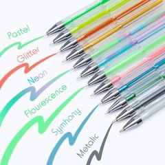 Tanmit 100 Coloring Gel Pens Set for Adults Coloring Books- Gel Colored Pen for