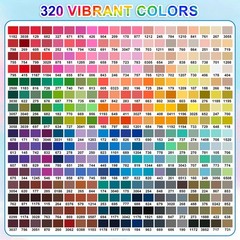 Acrylic Paint Markers 320 Colors Soft Brush Tip Waterproof DIY Crafts Pens Rock