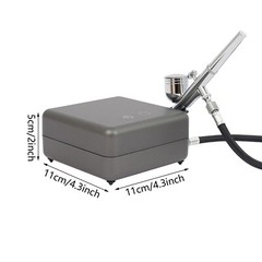 Gray Airbrushing Tool Kit High Pressure Air Brush Tools With Air Compressor