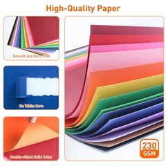 15 Pcs 13.5″ x 17.1″ Poster Board Paper Assorted Colored Posterboard 230 GSM …