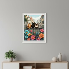 Cat Diamond Painting Kit 5D 12 x 16 Inch DIY Animal Art Craft